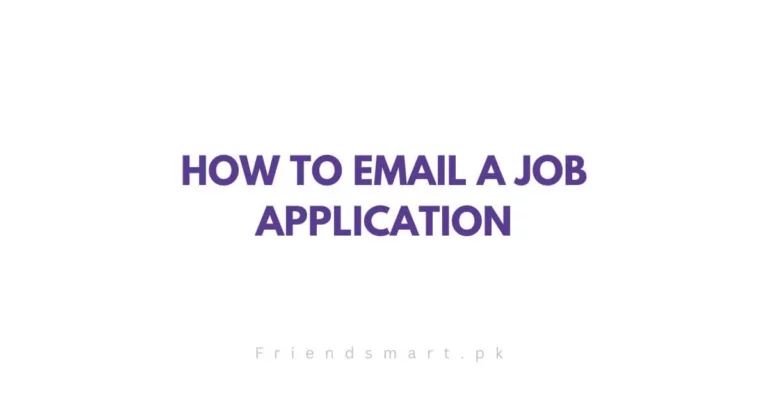 How to Email a Job Application