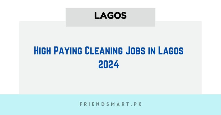 High Paying Cleaning Jobs in Lagos