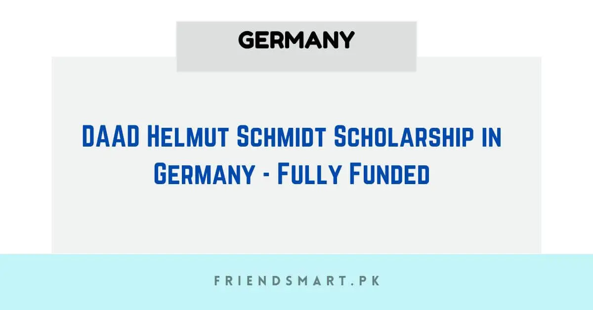 DAAD Helmut Schmidt Scholarship in Germany