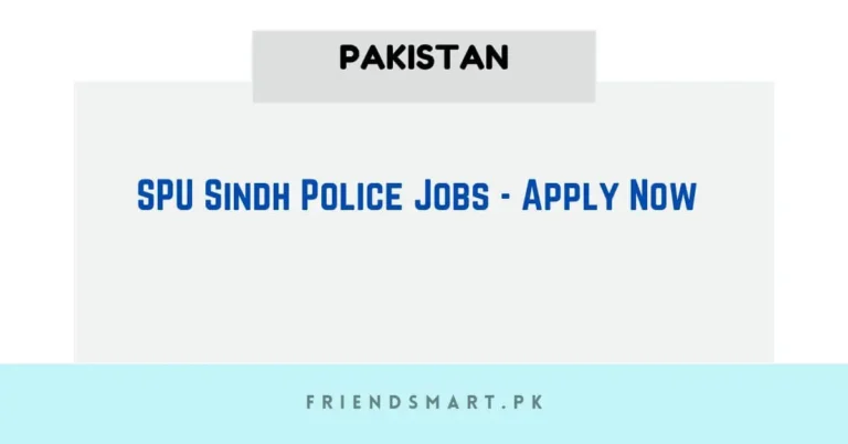 SPU Sindh Police Jobs