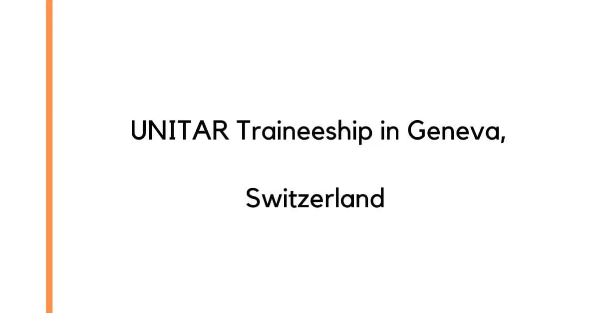 UNITAR Traineeship