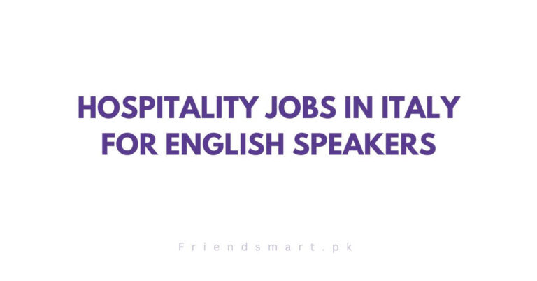 Hospitality Jobs in Italy for English Speakers