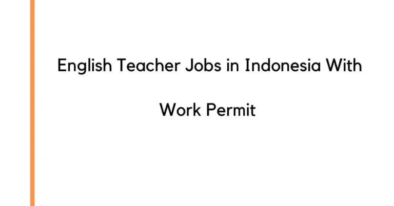 English Teacher Jobs in Indonesia