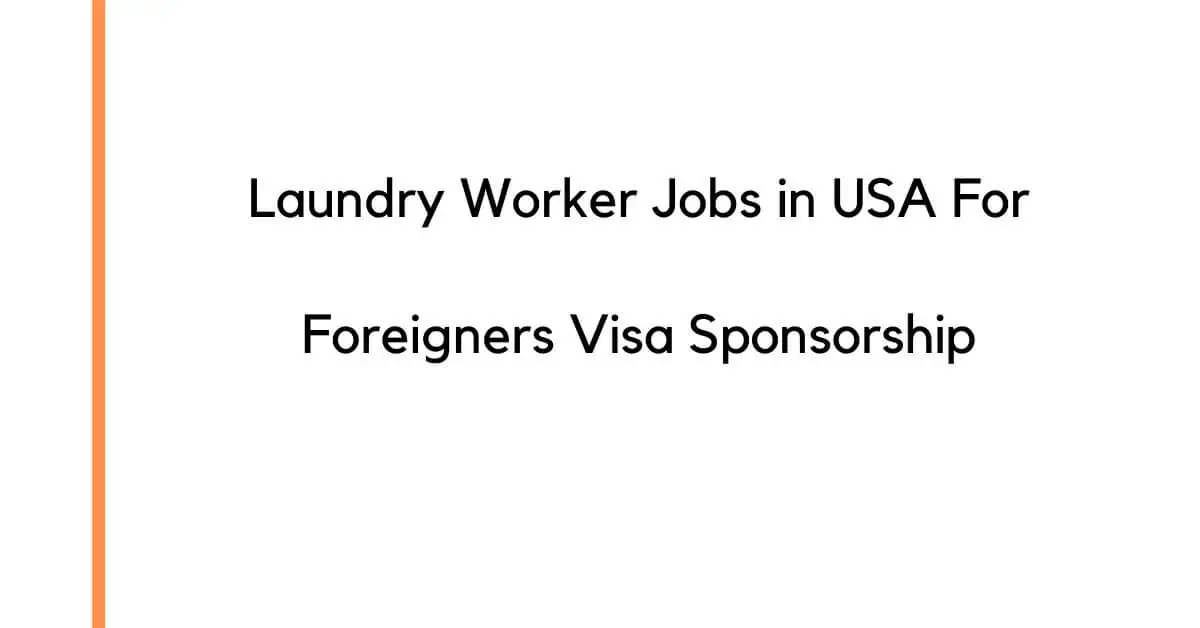 Laundry Worker Jobs in USA