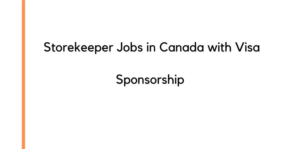 Storekeeper Jobs in Canada