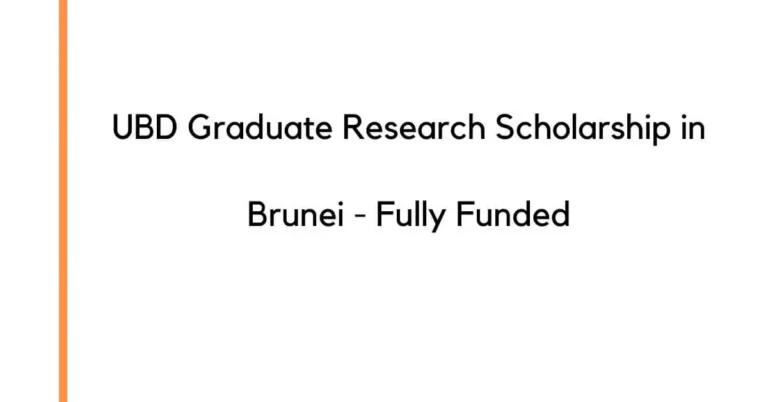 UBD Graduate Research Scholarship