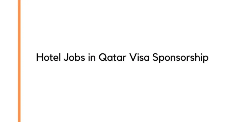 Hotel Jobs in Qatar