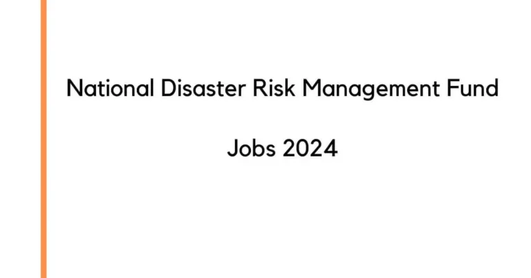 National Disaster Risk Management Fund Jobs