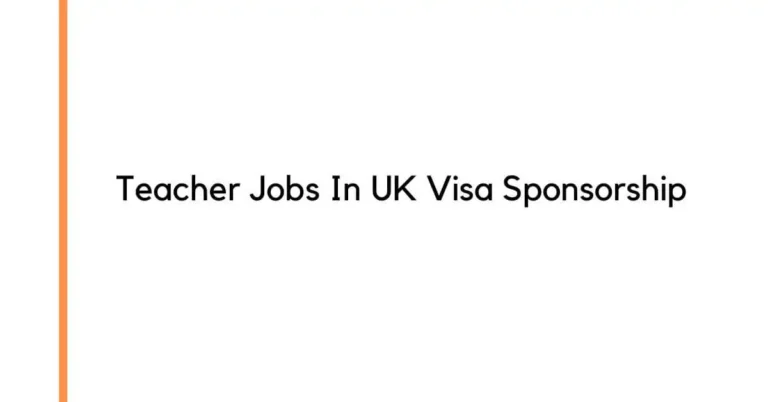 Teacher Jobs In UK