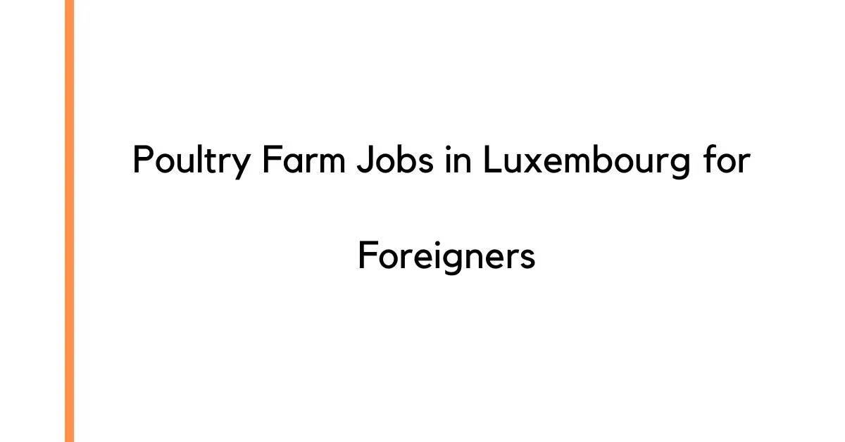 Poultry Farm Jobs in Luxembourg